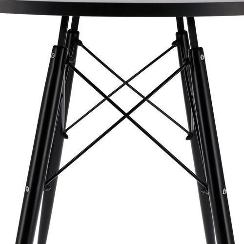 cumpără Mobilier pentru grădină Jumi CM-354166 Masa rotunda MDF, 60x60x74cm, stil scandinav, Negru/Negru în Chișinău 