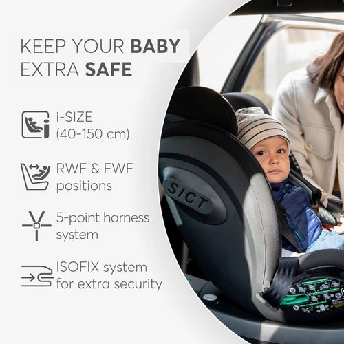 cumpără Scaun auto Kikka Boo 31002100046 i-Twist Light Grey i-Size, 40-150 cm în Chișinău 