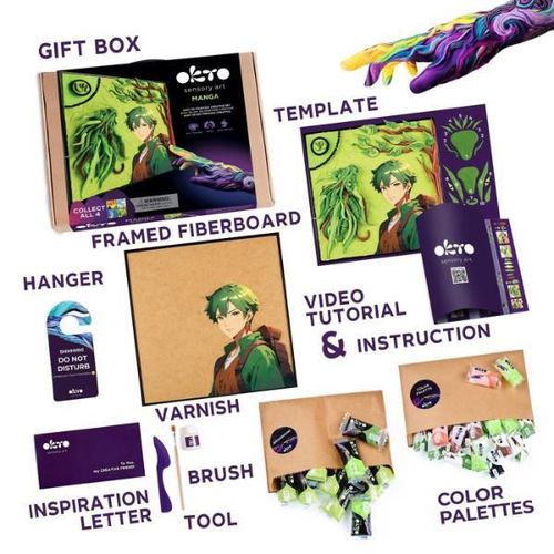 cumpără Set de creație Okto 20038 Tablou 3D cu plastilină ușoară 29x29сm Manga, Pământ în Chișinău 