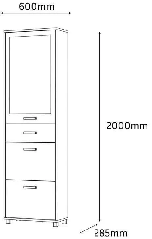 купить Полка для обуви Fabrik Home Модуль 4 (600x2000x285) Кедр шоколад в Кишинёве 