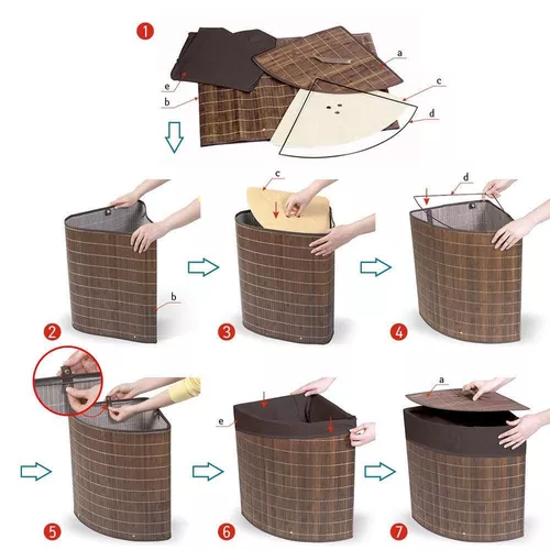 купить Корзина для белья Tatkraft 11250 ATHENA cu capac 48l 35x35x50cm в Кишинёве 