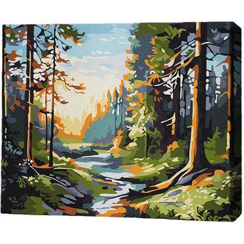 купить Картина по номерам BrushMe RMG0017FC 30x40 см (без упаковки) Утро в лесу в Кишинёве 