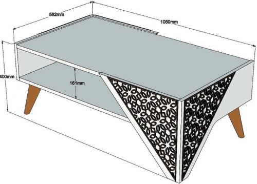 купить Журнальный столик Trendy Берил, белый 105x58x40 см в Кишинёве 
