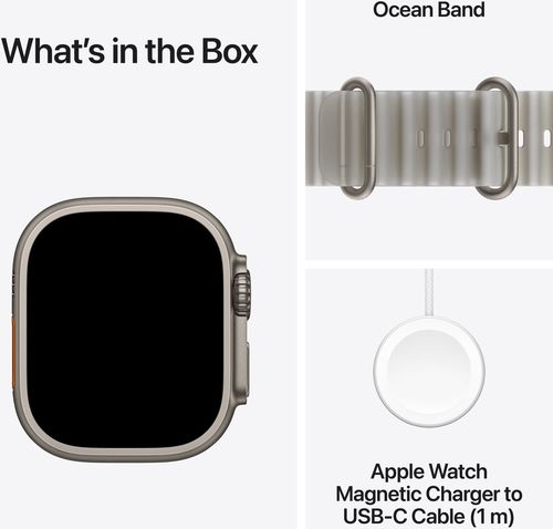 cumpără Ceas inteligent Apple Watch Ultra 4 GPS Cellular 49mm Natural Titanium Case with Translucent Grey Ocean Band MJAD4 în Chișinău 