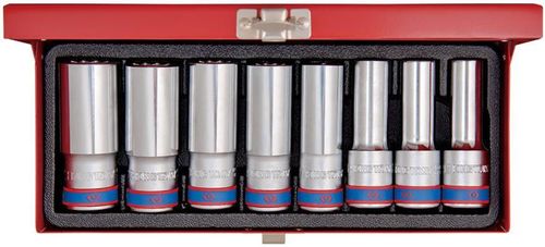 cumpără Set de tubulare, bite, duze King Tony 4208MR набор торцевых головок глубоких 12 гран. 12-23мм 1/2", 8 пр. în Chișinău 