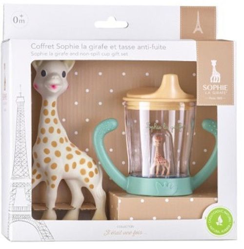 cumpără Cană cu pai Sophie la Girafe 850809 Set Girafa Sophie + canuta anticurgere în Chișinău 