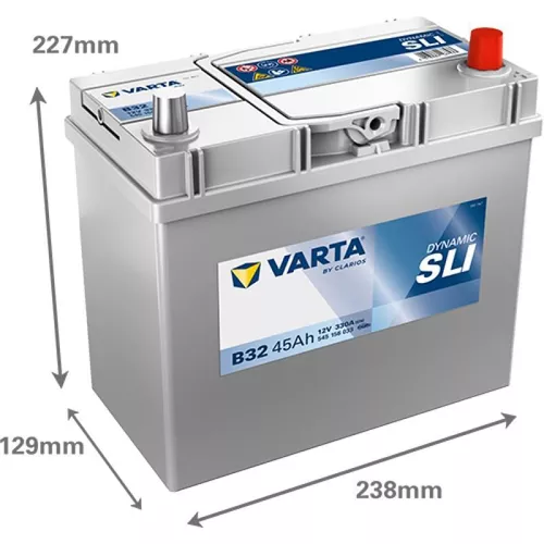 купить Автомобильный аккумулятор Varta 45AH 330A(JIS) клемы 0 (238x129x227) S4 021 (545156033K262) в Кишинёве 