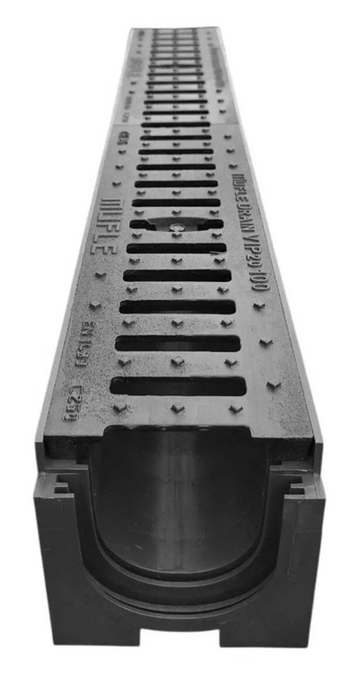 cumpără Trap de duș Muflesystem 16477 Rigola canalizare HDPE cu grila din fonta ( 12mm ) С250 1000x150x100 mm VIP în Chișinău 