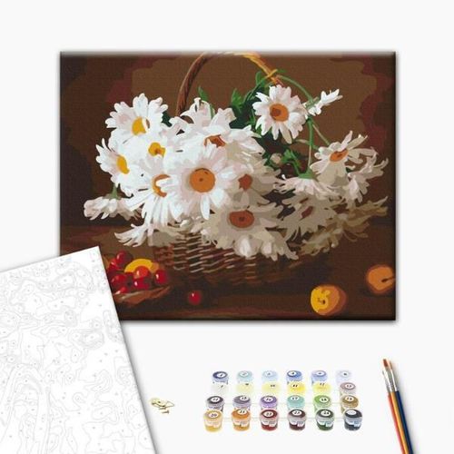 cumpără Tablou pe numere BrushMe RBS29376FC 30x40cm (fără cutie) Margarete sălbatice în Chișinău 