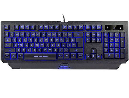 cumpără Gaming Keyboard SVEN Challenge 9300 black, 3 variable backlight colors, USB, gamer (tastatura/клавиатура), www în Chișinău 