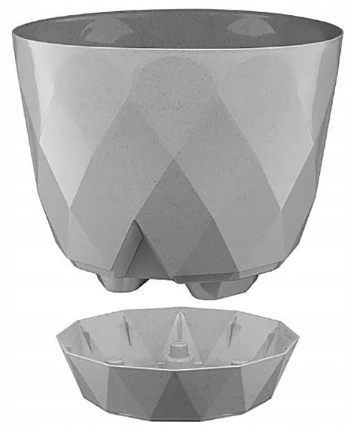 купить Цветочный горшок ProGarden 50673 Ghiveci cu suport din plastic "Diamant" D14.5cm, H12,5cm в Кишинёве 