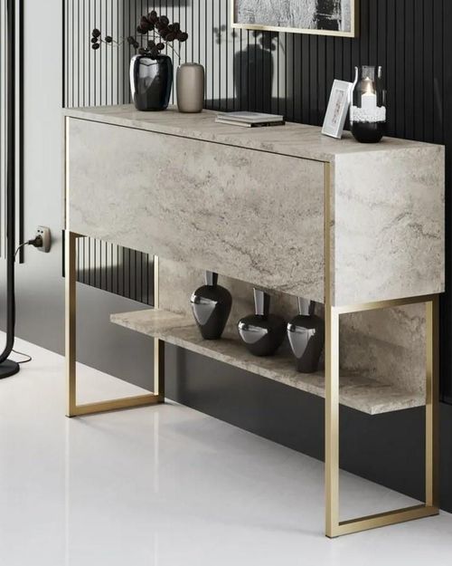 cumpără Masă Trendy Luxe, TravertinAur, 120x80x30cm (GTR005834) în Chișinău 