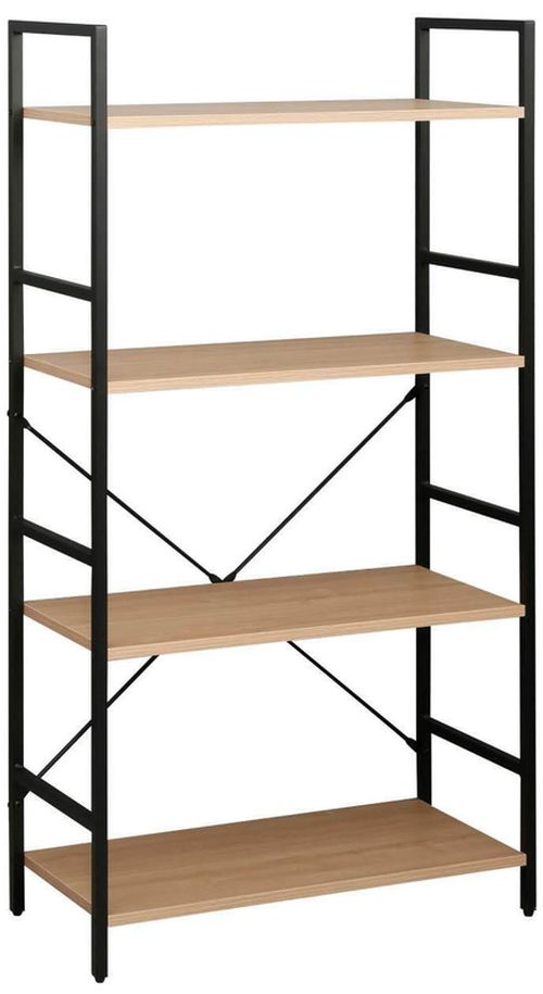 купить Офисный стеллаж Deco Columbus 4 nivele (63x30x124H) Oak/Black в Кишинёве 