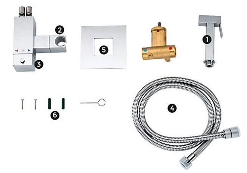 cumpără Baterie pentru bideu Gappo G7207-40 Crom cu termostat (bide incorporat) în Chișinău 