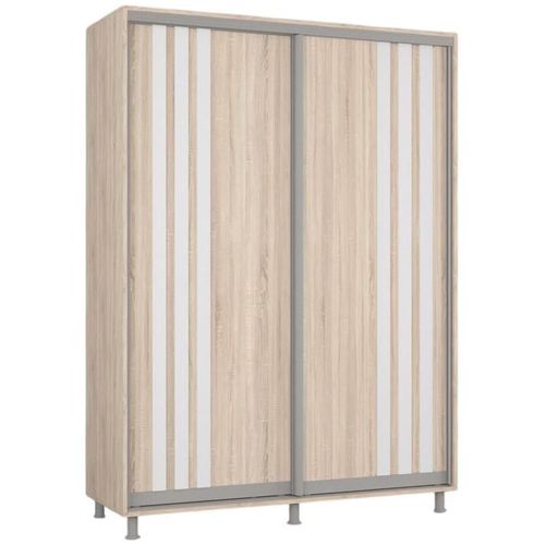 cumpără Dulap Mobildor-Lux Aron cu uși glisante сu lamele (150x60x200H cm) Sonoma în Chișinău 