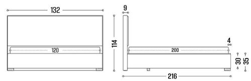 купить Кровать my-STYLE my-Sara 140x200 (P14D14M01) в Кишинёве 