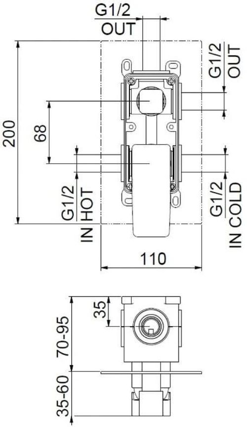 купить Смеситель для душа Fiore Dark 140 Cr 7576 Dus Incorporat в Кишинёве 