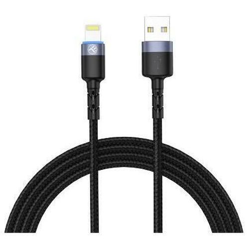 купить Кабель для моб. устройства Tellur TLL155373 Cable USB - Lightning, cu LED, Nylon, 1.2m, Black в Кишинёве 