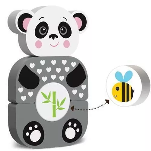 cumpără Jucărie Kids Hits KH20/004 Деревянные кубики Cute Panda în Chișinău 