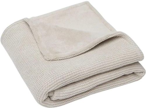 cumpără Lenjerie de pat pentru copii Jollein 517-511-65360 Paturica Basic Knit Nougat/Coral Fleece, 75x100cm în Chișinău 