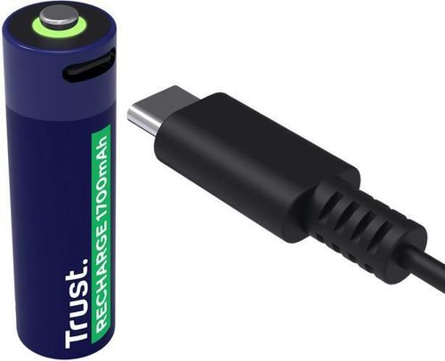 cumpără Acumulator Trust TR25584 USB-C Rechargeable Battery AA 1700 mAh, 2 Pack în Chișinău 