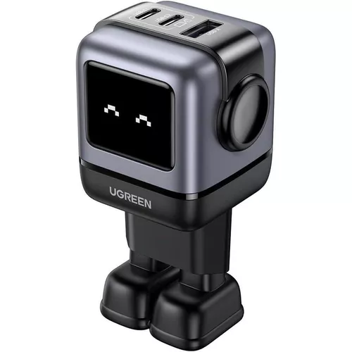 cumpără Încărcător cu fir Ugreen 25685B Nexode Robot GaN USB-A+2*USB-C 65W, Black în Chișinău 