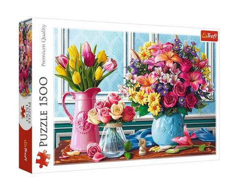 купить Головоломка Trefl 26157 Puzzles - 1500 - Flowers in vases в Кишинёве 