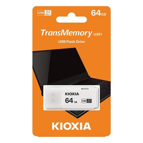 cumpără Memorie USB Flash 64GB Kioxia TransMemory U301 White (Toshiba), Plastic, Small design (Read 70 MByte/s, Write 20 MByte/s), USB 3.2 (memorie portabila Flash USB/внешний накопитель флеш память USB) în Chișinău 