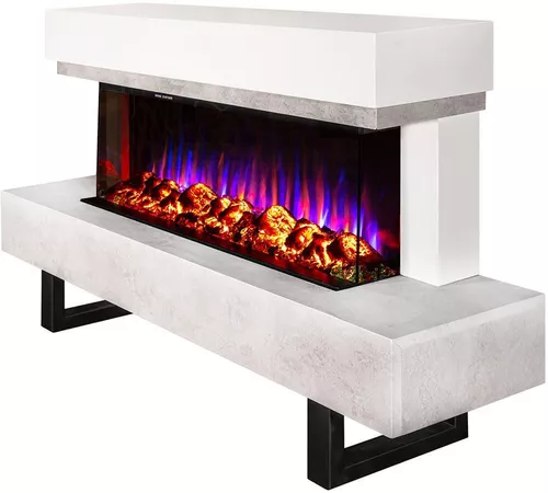 купить Камин электрический ArtFlame Monro & Dalas, 750x1400x300 mm, Alb в Кишинёве 