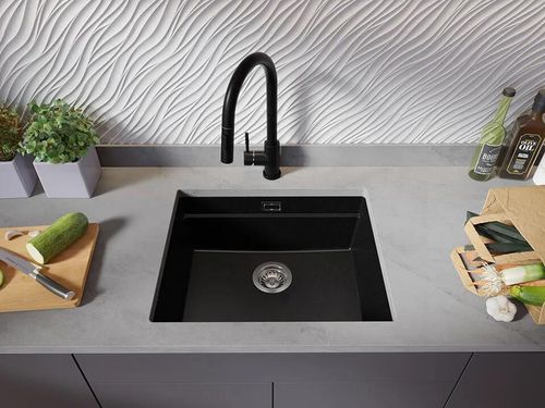 купить Мойка кухонная Primagran Prague 60 Level Undermount Black + accesorii 470x460 MP6KC#P в Кишинёве 