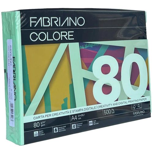 купить Бумага офисная Fabriano 75521297 Hartie Colore A4, 80g/m2, 500 foi verde chiaro в Кишинёве 