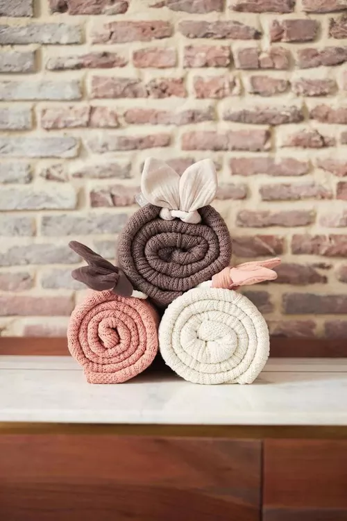 cumpără Set de perne si plapume Jollein 516-522-66036 Paturica Spring Knit Chestnut, 100x150 cm în Chișinău 