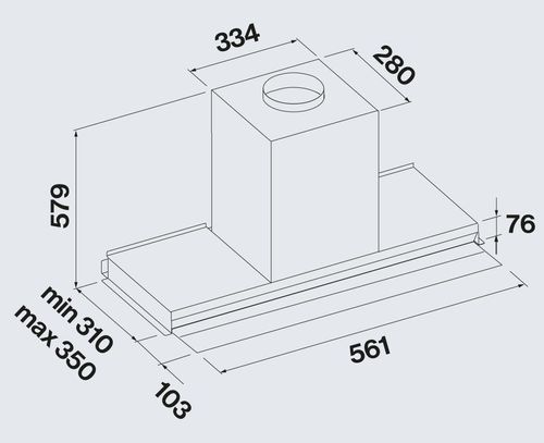 купить Вытяжка Falmec VIRGOLA NRS TOUCH 60 Europe Black (w/o filter pack) в Кишинёве 