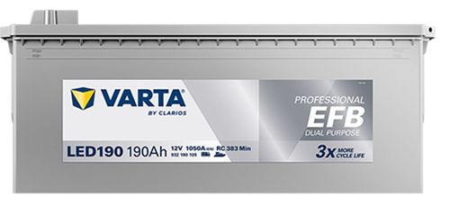 купить Автомобильный аккумулятор Varta 190AH 1050A(EN) клемы 3 (513x223x223) TE 077 EFB (Prof DP) (932190105K312) в Кишинёве 