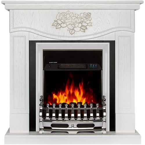 купить Камин электрический ArtFlame Auren & Galileo Silver, 950x930x270mm, Alb в Кишинёве 