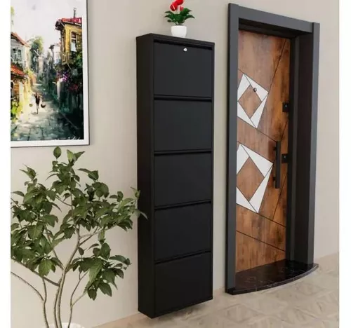 купить Полка для обуви Trendy Locking 5 Piece Metal-Black, 50x169x15cm в Кишинёве 