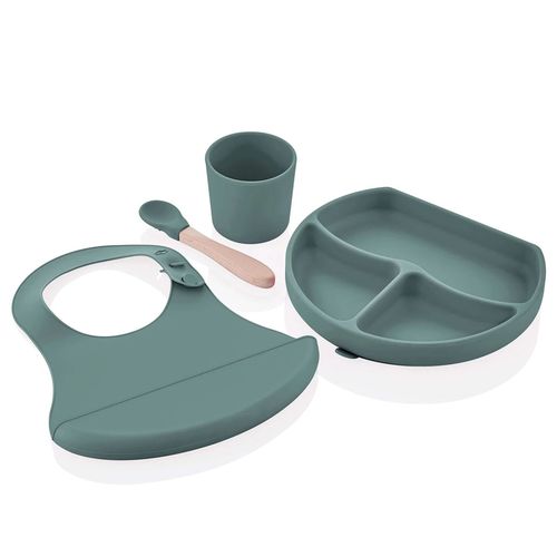 Set de masa din silicon BabyJem Mint (4 piese) 