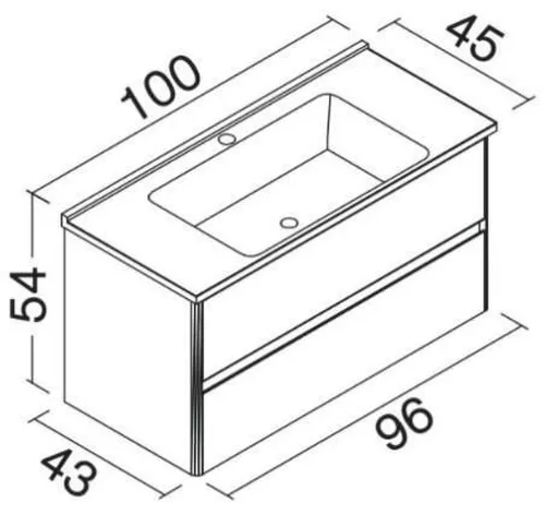 купить Шкаф под умывальник Orka Duden Stone 100 Venato (310200200393) в Кишинёве 