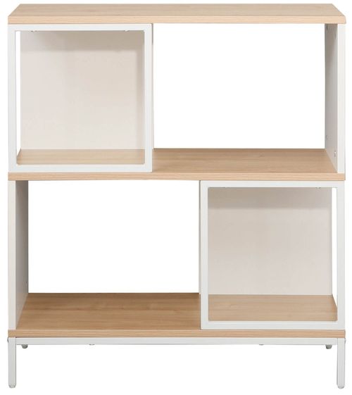 купить Офисный стеллаж Deco Loreto 3 nivele (70x30x79.5H) Oak/Black в Кишинёве 