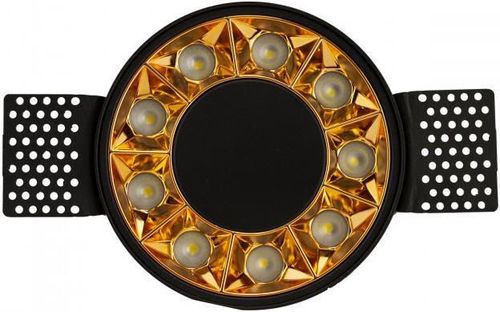 cumpără Corp de iluminat interior LED Market Recessed Downlight Wheel 10W, 4000K, LM-XT006, Ø161*100mm*h36mm, Black+Gold în Chișinău 