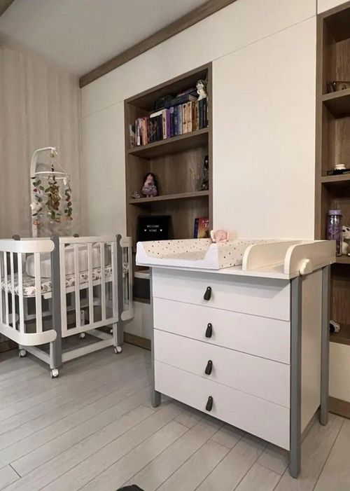 купить Комод-пеленатор Ingvart 90017041-4 Comoda Scandi Alb/Gri в Кишинёве 