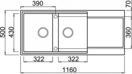 купить Мойка кухонная Elleci Easy 500 (1160x500 mm) 51 avena в Кишинёве 