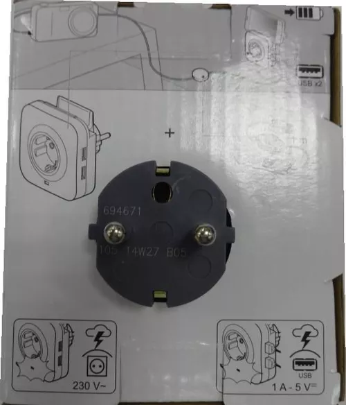 cumpără Adaptor electric Legrand 694671 Fisa 1x2P+T+2xincarcator USB în Chișinău 