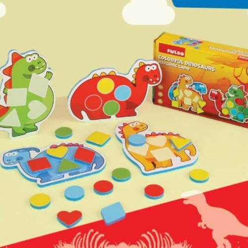 купить Настольная игра miscellaneous K1910 Joc educativ Dinozauri colorați, 20 elem. в Кишинёве 