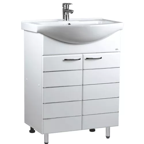 купить Шкаф под умывальник Mashtab 11572 Modern cu 2 usi 65cm Alb в Кишинёве 
