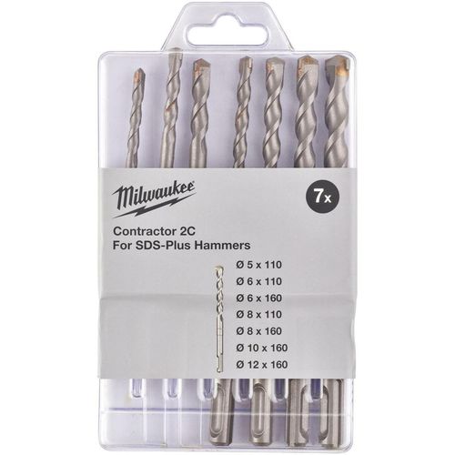 купить Набор головок, бит, насадок Milwaukee 4932471244 набор сверл по бетону Contractor SDS-Plus (5/5/6/8Х110, 6/8/10/12Х160 ММ) в Кишинёве 