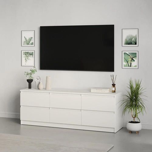 cumpără Comodă TV MebelStar NEO 6S 180x43x53 White (MBS-1288) în Chișinău 