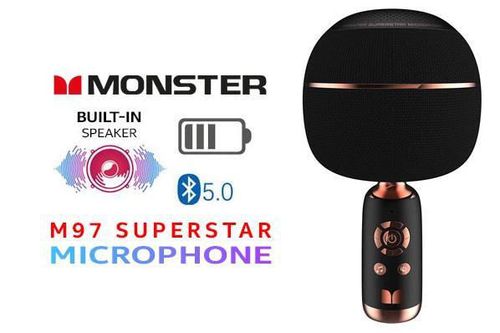 купить Микрофон Monster M97BK (2 in 1) Microphone + Wireless Speaker Superstar Black в Кишинёве 