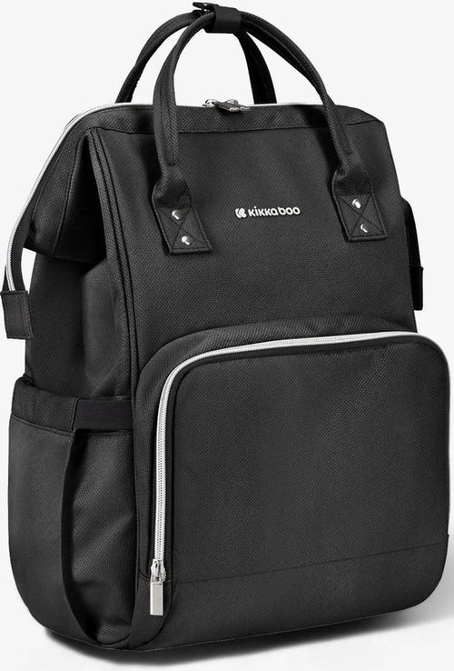 купить Сумка для мам Kikka Boo 31108020111 Geanta pentru carucior Siena 2025 Black Silver в Кишинёве 