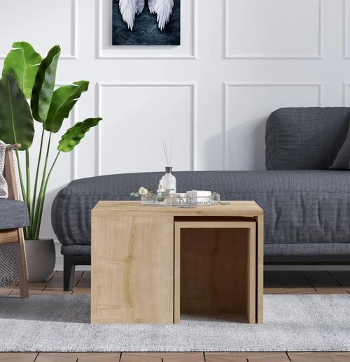 купить Журнальный столик Trendy Ortanca, Stejar Safir 60x60x37cm, set в Кишинёве 